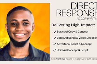 deliver direct response ad copy, video ad script for meta, tiktok