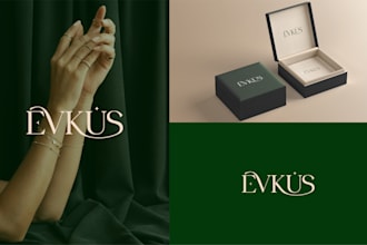 simple minimalist wordmark and lettermark logo design