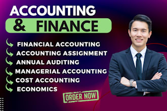 do any accounting and finance assignments using excel spreadsheet