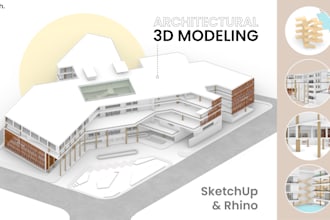 create 3d modeling exterior interior with sketchup and rhino