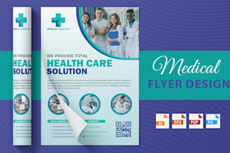 medical, dental, pharmacy, health care flyer, poster