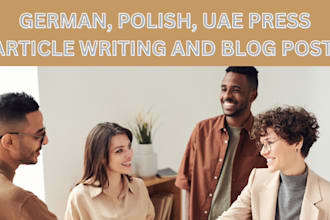 write german press release, uae content writing, publish article on premium site
