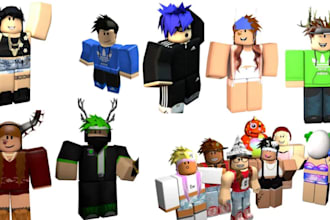 model 3d roblox character, roblox game art, roblox art in any style you need