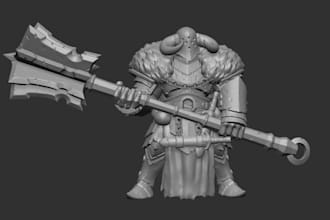 turn 2dimage into figure 3d mini sculptor, cnc,dnd head bust, tabletop miniature
