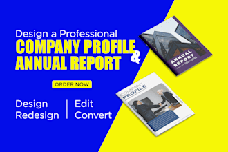 design a company profile and an annual report using indesign