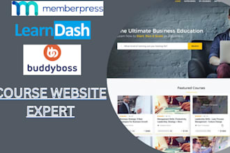build wordpress lms learndash tutor lms website buddyboss