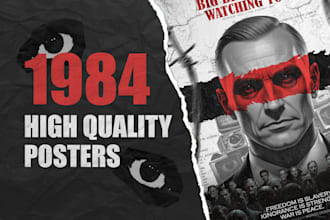 art poster inspired by george orwells dystopia 1984