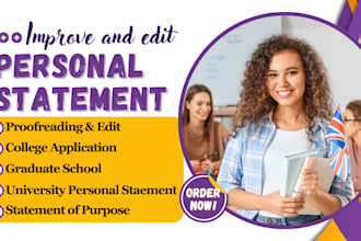 improve your graduate school personal statement for masters, phd, MBA admissions