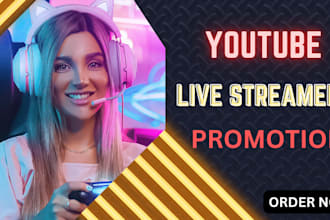 livestream promotion, live streaming youtube live streamers