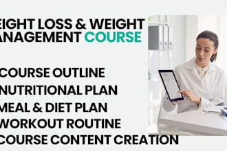 create weight loss course for nutrition coaching and weight management training