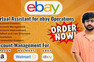 manage your ebay, amazon and walmart seller account as a virtual assistant
