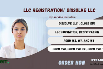 dissolve your us llc, close ein, company registration itin, llc formation 990