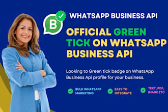 provide official green tick verified on whatsapp business API with branded name