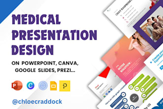 design custom medical, healthcare search presentation slide using powerpoint
