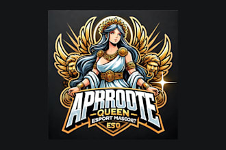 do aphrodite queen esport mascot logo with any file format