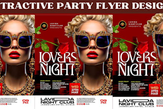 design attractive flyer prom flyer,event,party,nightclub flyer,bar,kids birthday
