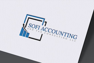 create financial accounting bank business logo design