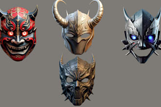 do 3d mask, helmet cosplay, mask printable mask helmet model