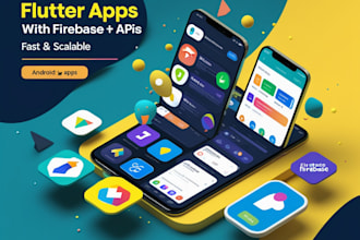 develop flutter mobile apps with firebase, API integration, and custom features