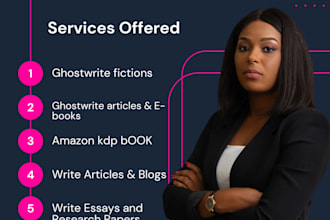 ghostwrite fiction and nonfiction, ebook ghostwriter, amazon kdp book writer