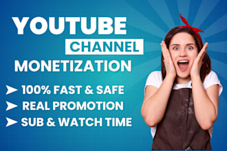 complete youtube channel monetization promotion