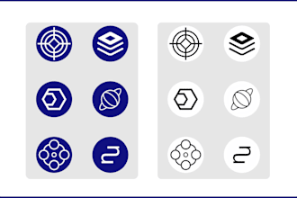 design modern unique and simple icons set