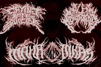 make custom brutal death metal, deathcore logo for your band