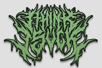 draw a metal band logo design