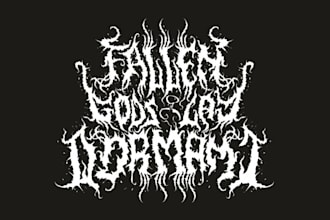 draw a brutal slam, death metal, grindcore, etc logo