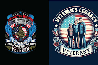 do military skull flag veteran logo and t shirt design