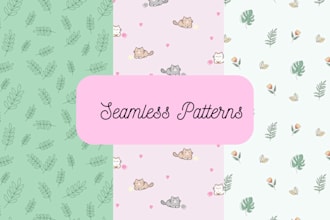 design simple cute seamless patterns