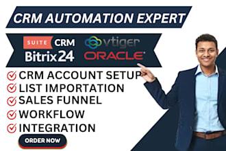setup oracle crm suite crm vtiger crm britrix24 hubspot automation gohighlevel