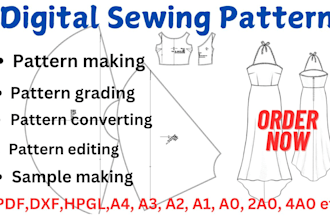 clothing pattern making and sewing pattern maker