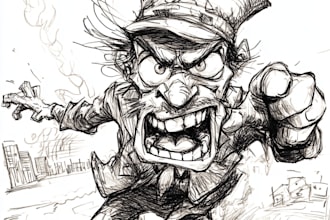 draw political cartoon and comic strip