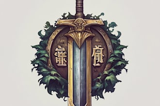 do a hand paint fantasy logo