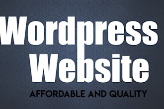 build  website design or redesign wordpress blog website
