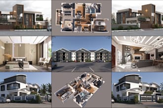 do 3d exterior design 3d home rendering 3d floor plans
