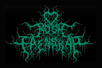 black metal, death metal, deathcore emblem monogram band logo