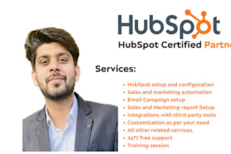 do your hubspot CRM setup, integration and implementation