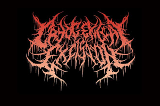 draw an extreme ,brutal or death metal logo