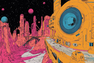 create sci fi illustrations
