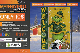 make you a great design for your garden flag, house flag,doormat
