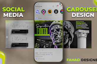 design creative carousel post for instagram and linkedin