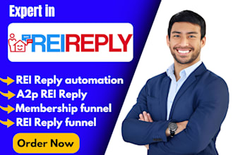 set up your rei reply membership funnel, a2p rei reply set up, rei reply funnel