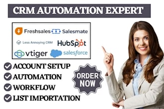 setup less annoying crm salesmate vtiger freshsales salesforce hubspot crm va
