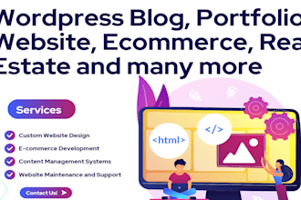 custom wordpress blog website on hostinger bluehost