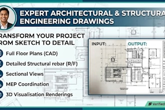 draw professional civil, architectural and structural cad drawings
