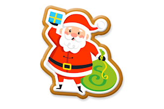 design modern decorated christmas cookies logo