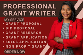 write grant proposal, grant application, bid proposal, 501c3, non profit grant