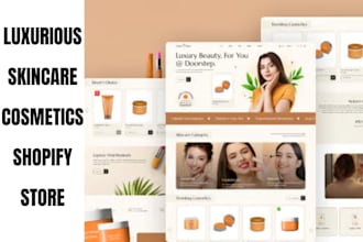 design luxurious skincare cosmetics store website beauty skincare shopify store